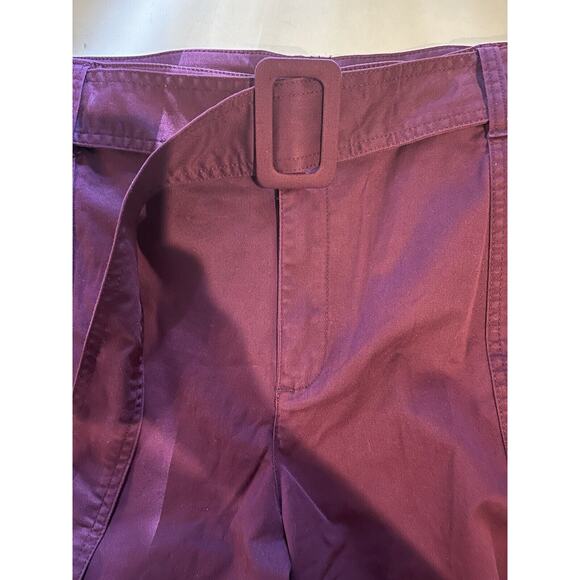Lane Bryant Bermuda Purple Belted Shorts Pockets NWT size 20 - Picture 2 of 12